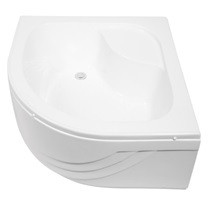 514 Поддон акриловый  90*90*45  полукруг на каркасе с регулируемыми ножками.(без сиденья)