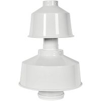 Оголовок с ветрозащитой 60/100 БЕЛЫЙ (Алюминий)