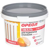  Эмаль акриловая д/радиаторов  глянцевая Ореол 0,8 кг.