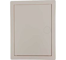 Люк-дверца ревизионная пластик, 150х300 мм, с нажимным замком "PUSH", слоновая кость, Viento