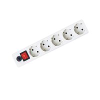 General сет. удл.-фильтр ПВС 3х1 5 роз. 7м, 16А, белый (земля, КРЗ, перегруз) 471006