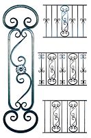 Балясина h850хb240мм □15мм, S-образная, арт. БП-11