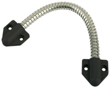 Гибкий переход 8 мм (KL-468) чёрное крепление. O8х400мм, уличный, нержавеющая сталь