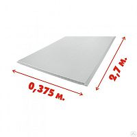 Панель ПВХ Белый глянец 375х3000х8мм (уп.6шт)