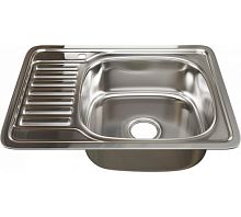 Мойка врез 58х48 (0,6) прав вып 3 1/2 MIXLINE 16см с сифоном