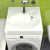 Раковина над стиральной машиной  "ОРЕОЛ" 60*60 ш*г, с кронштейнами (MIXLINE)