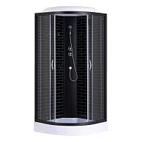 CS-5690-13GB Душевая кабина 90x90x215 см в компл. c низким поддоном 13см, черн.кирпич.узор