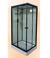 Душевая кабина ДАНА-38К 100х80х215 низкий поддон, белый кирпич (3 места)