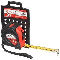 Рулетка BARTEX 3 м х 16 мм Обрезин. корпус , фиксатор 142875