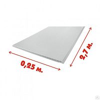 Панель ПВХ Белый глянец 250х2700х8мм (уп.10шт)