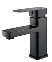 A1001H ALOUTE Смеситель для умывальника /раковины на гайке, Ø35, (AL), ЧЕРНЫЙ