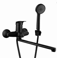 A1063H ALOUTE  Смеситель для ванны одноручковый c L-изливом, Ø35, (AL), ЧЁРНЫЙ