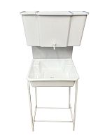 Рукомойник "Уличный" металл. каркас 400х350 бело-серый (без ЭВН-17л + мойка ПЛАСТ.+ кран пласт.)