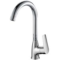 Смеситель д/кухни S35-23 высок. поворотн. излив, хром (12)