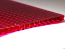 Сотовый поликарбонат бордовый 12мх2,1мх8мм