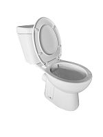 A2102 Унитаз-компакт, безободковый, сиденье ПП, крепления, арматура, гориз. выпуск (Код ТН ВЭД: 6910