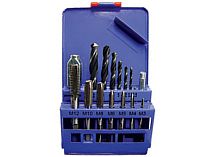 Набор метчиков и сверл СИБРТЕХ М3-М12 15 предметов 77305