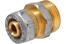 Соединитель мет.пласт. 16*3/4" ц/ш