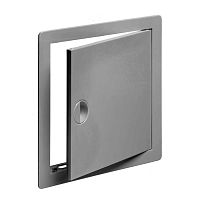 Лючок вентиляционный пластик, 200х400 мм, с ручкой, серый, Viento, ДР2040