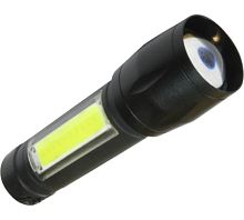 Фонарь аккум.XPE 3Вт + COB 3Вт литиевый аккум. 600мА, ч Micro USB шнур КОСМОС КосАс1011Lth