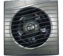 Вентилятор вытяжной настенный, выключатель, Viento, установочный диаметр 125 мм, 240 м³/ч, gray meta