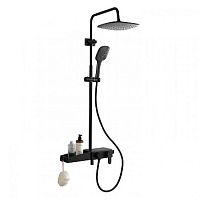 AZ-801-2B Душевая система с поворотным изливом, черный