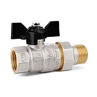Кран шаровой с американкой полнопроходной (бабочка) LD Pride 3/4" (12)