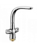 T7313. Кухонный смеситель на гайке, хром, латунь