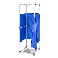 Душ дачный 75*75 без бака (металл. каркас, штора, дерев. поддон) подходит бак с ЭВН-55 литров