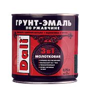 Грунт-эмаль 3в1 Dali Молотковая Черная 0,75л.