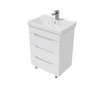 Комплект Soho Quadro 60/2 тумба напольная с доводчиком + умывальник Fest-60/Deep 60