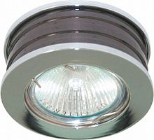 Светильник ИВО, Feron, DL153 СН-ВК/AL, LED-10w GU5.3 MR-16, металл, хром+черный/алюминий