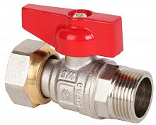 Кран шаровый полнопроходной прямой с накидной гайкой MVI 3/4", вн-нар, бабочка