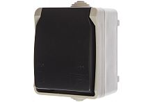 Розетка 1-м ОП ФОРС с заземл.с крыш. IP54 РС620-3-ФСр  к 132428