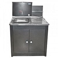 Рукомойник "Дачный 2-х дверный" металл. 500х800 антич.серебро (без ЭВН-20л +мойка НЕРЖ+кран металл.)