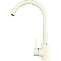 T40313BK-341 OUTE Смеситель для кухни одноручковый на гайке, Ø35 (SUS-304), ГРАНИТ БЕЛЫЙ
