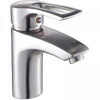 T4801L. Смеситель для умывальника "тюльпан" на шпильке, сатин латунь