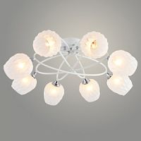 Люстра ХА1337В/8 WH+CR белый/хром 8х60W Е27 d760 h250