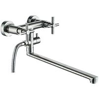 T45123 OUTE Смеситель для ванны двуручковый c L-изливом, (SUS304)