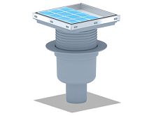 TA5912 трап 50 вертикальный с решеткой из нерж