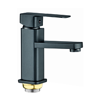 R1001YF Rainsberg Смеситель для умывальника /раковины одноручковый на гайке Ø35, Zn, ГРАФИТ