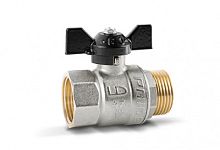 Кран шаровой муфта/резьба полнопроходной (бабочка) LD Pride 1" (12)