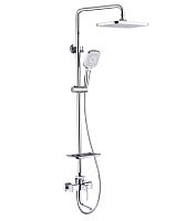 Смеситель для душа LM0562C EVITTA с верх.душевой лейкой "Троп.дождь" с пов.изливои, хром