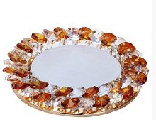 Светильник ИВО, LBT, WH+BR/СН, LED-13w GX53, стекло/металл, декор.прозрач.+коричневый/хром