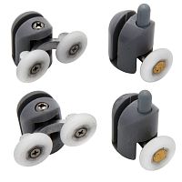 Ролики для душевой кабины 4 шт, одинарный нижний 2шт + двойной верхний 2шт, MasterProf, №1, ИС.13134