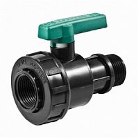 Кран шаровой нар./рез. - вн./рез. ПНД "POELSAN" (2"х2")