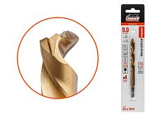 Сверло по металлу 6-гранный хвостовик GEPARD 9,0 мм HSS-G TIN GP1090-125