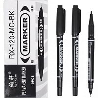 Маркер MARKER Черный 2-х сторонний 1-3 мм