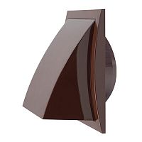 Решетка вентиляционная внешняя, с обратным клапаном, каричневая 148[153 d100мм ND10FVB