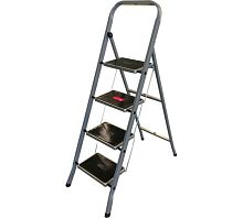 Стремянка 4 широкие ступени стальная (CLASS PLUS) (Стремянка стул) 53913